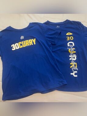 Under Armour Steph Curry Two Royal Blue Tees T-Shirts size youth small